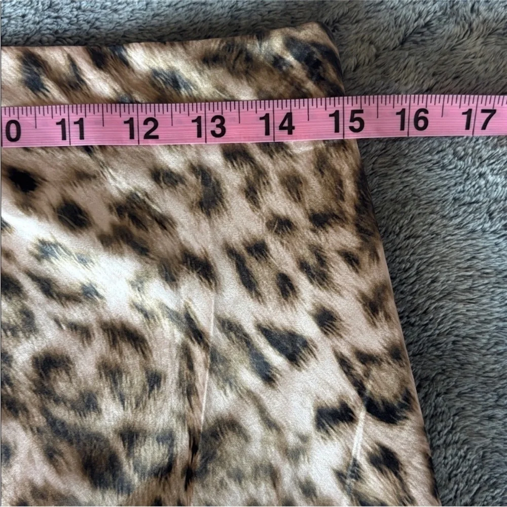 Steve Madden Satin Slip Skirt in Wild Leopard Size Small NWT